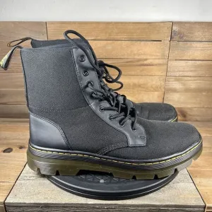 Dr. Martens Combs Poly Casual AW004 Combat Boots Woven Docs Black Men’s Size 12