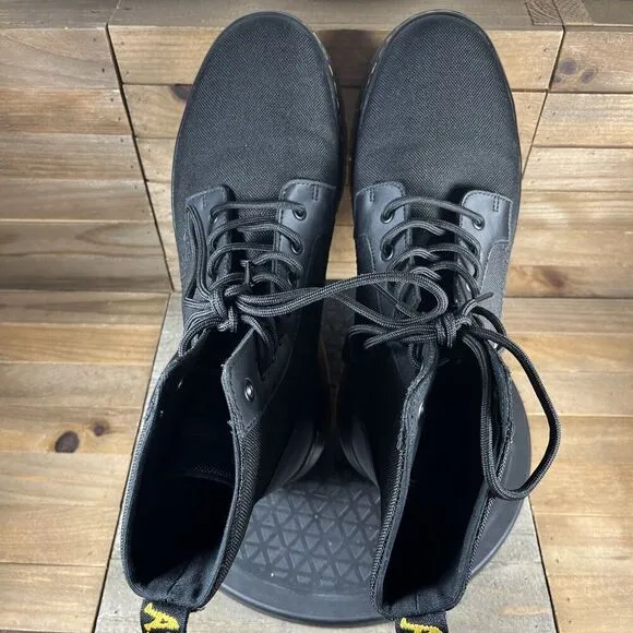 Dr. Martens Combs Poly Casual AW004 Combat Boots Woven Docs Black Men’s Size 12
