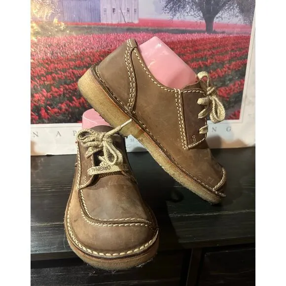Duckfeet Fyn Original Danish Tan Lace Up Leather Casual Boots Sz EUR 38 Sz 8