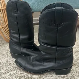 Durango Black Mens Leather Cowboy Boots 10.5D