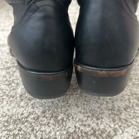 Durango Black Mens Leather Cowboy Boots 10.5D