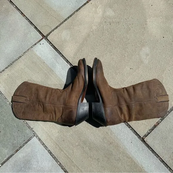 Durango Brown Leather Cowboy Boots Size 8
