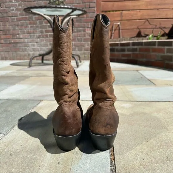 Durango Brown Leather Cowboy Boots Size 8