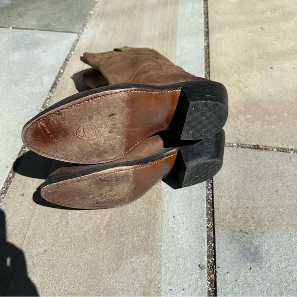 Durango Brown Leather Cowboy Boots Size 8
