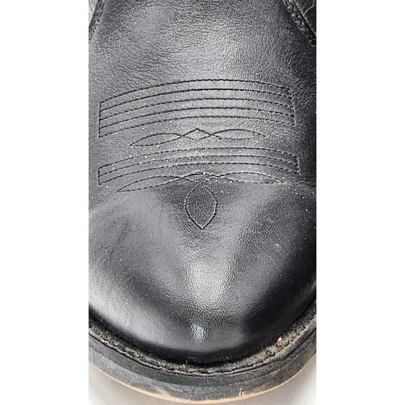 Durango Western Ankle Boot Men's 10 D Black Leather Dress Casual Side Zip DB950