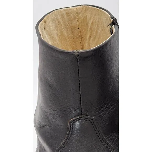 Durango Western Ankle Boot Men's 10 D Black Leather Dress Casual Side Zip DB950