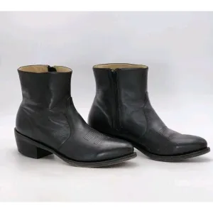 Durango Western Ankle Boot Men's 10 D Black Leather Dress Casual Side Zip DB950