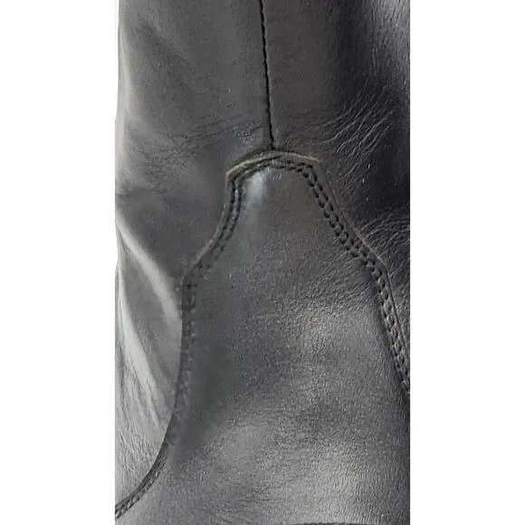 Durango Western Ankle Boot Men's 10 D Black Leather Dress Casual Side Zip DB950