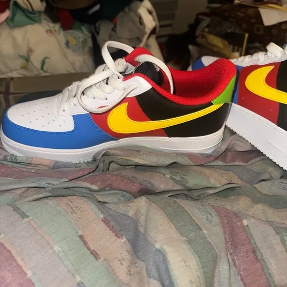 Ebay Authenticated Nike Air Force One - Blue, Red, Yellow, Black, White