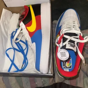 Ebay Authenticated Nike Air Force One - Blue, Red, Yellow, Black, White