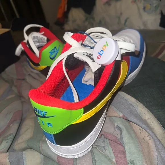 Ebay Authenticated Nike Air Force One - Blue, Red, Yellow, Black, White