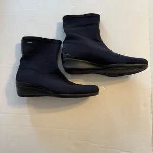 Ecco Black Abelone Gore-Tex Wedge Ankle Boots Womens 39 Gorpcore Galoshe