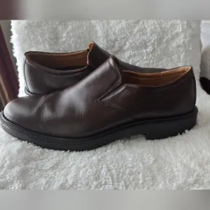Ecco Brown Slip-On Loafers with Durable Rubber Sole