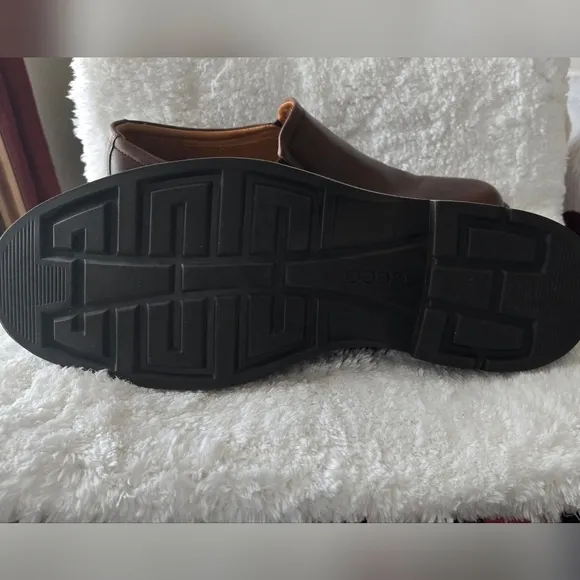 Ecco Brown Slip-On Loafers with Durable Rubber Sole
