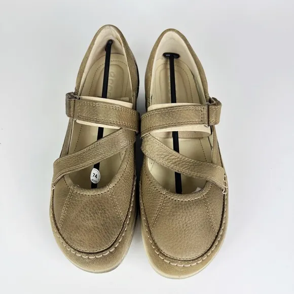 Ecco Cayla Womens Mary Jane Comfort Shoes Crisscross Navajo Brown Leather 38
