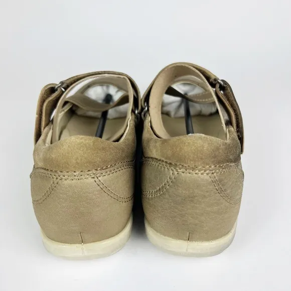 Ecco Cayla Womens Mary Jane Comfort Shoes Crisscross Navajo Brown Leather 38