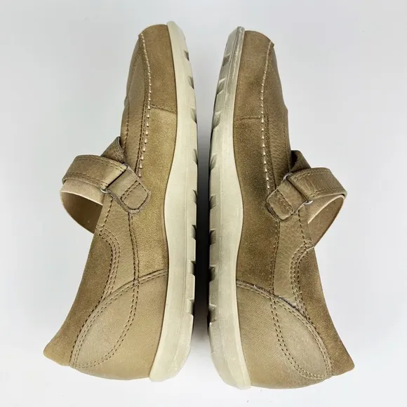 Ecco Cayla Womens Mary Jane Comfort Shoes Crisscross Navajo Brown Leather 38