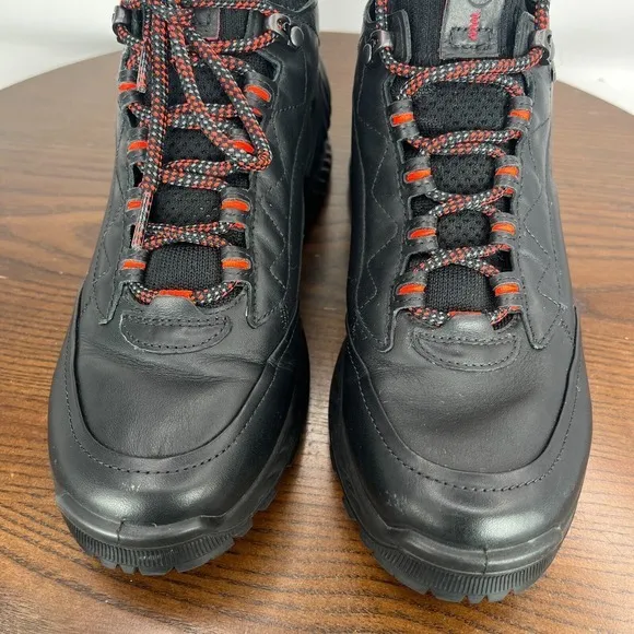 Ecco Exohike Boot Women's 39 / 8 Black‎ Leather Lace Up Ankle Gore-Tex Booties