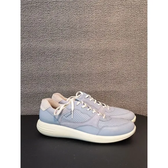ecco fashion Sneakers Women's 10 Baby Blue Leather Suede Shoes 2719