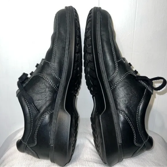 Ecco Fusion Black Lace Up Leather Oxford Casual Shoes Size 11
