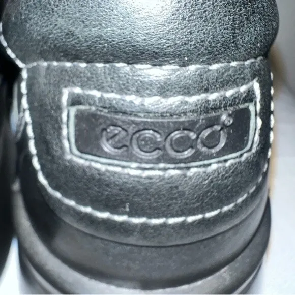 Ecco Fusion Black Lace Up Leather Oxford Casual Shoes Size 11