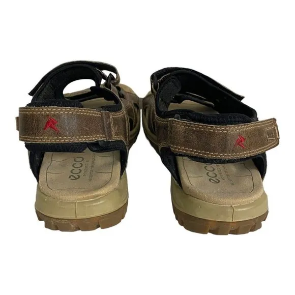 Ecco Men’s 43 9.5-10 Receptor Technology Brown Leather Hiking Sandals