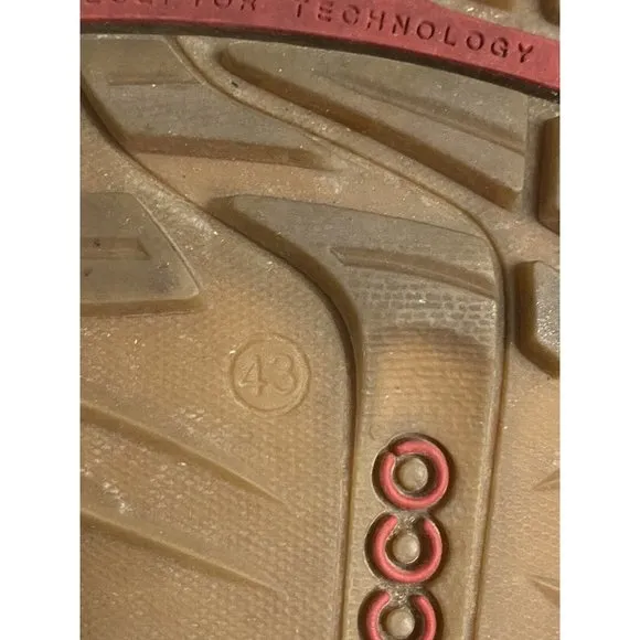 Ecco Men’s 43 9.5-10 Receptor Technology Brown Leather Hiking Sandals