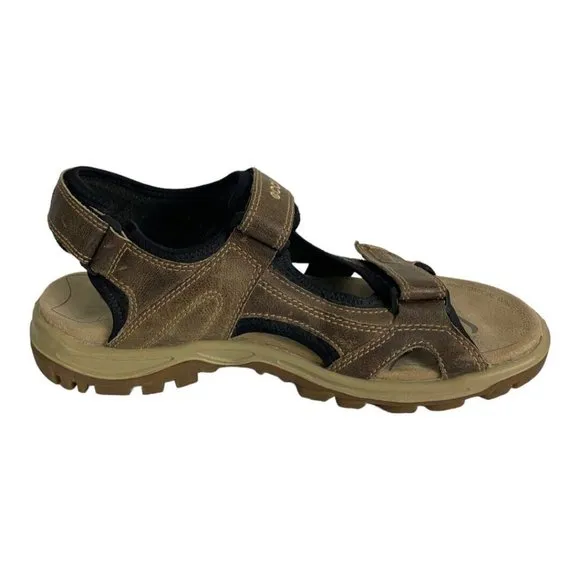 Ecco Men’s 43 9.5-10 Receptor Technology Brown Leather Hiking Sandals