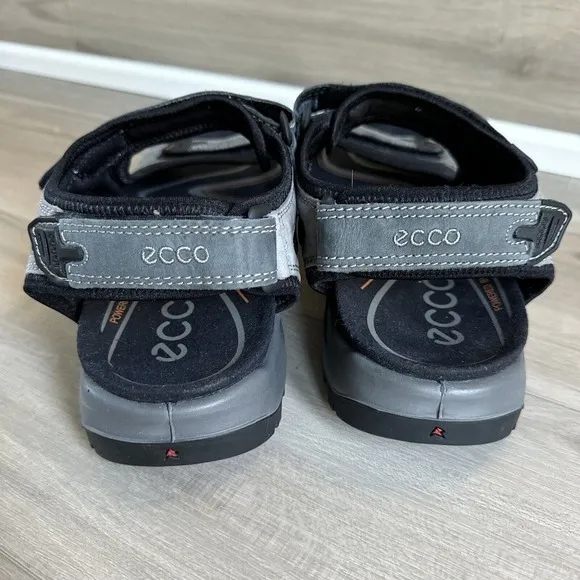 Ecco Men's Offroad Yucatan Leather Sandals Gray Hiking‎ Size EU 47 US 13 13.5
