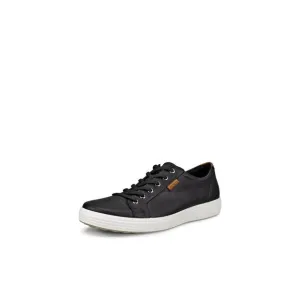 ECCO MEN'S SOFT 7 TIE FASHION SNEAKER, BLACK 41 EU / 7-7.5 US