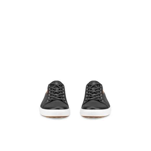 ECCO MEN'S SOFT 7 TIE FASHION SNEAKER, BLACK 41 EU / 7-7.5 US