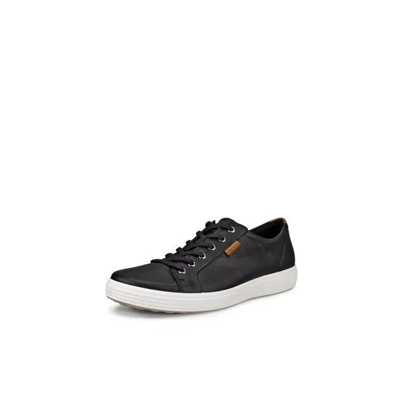 ECCO MEN'S SOFT 7 TIE FASHION SNEAKER, BLACK 41 EU / 7-7.5 US