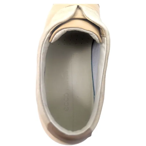 ECCO Soft 7 Slip On Leather Sneakers NEW Women 41 10 10.5 Beige Nude Tennis Shoe