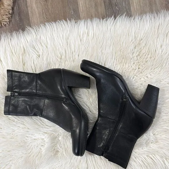 Ecco Women's Black Leather Ankle Boots Size 41