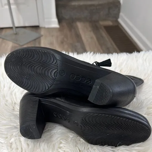 Ecco Women's Black Leather Ankle Boots Size 41