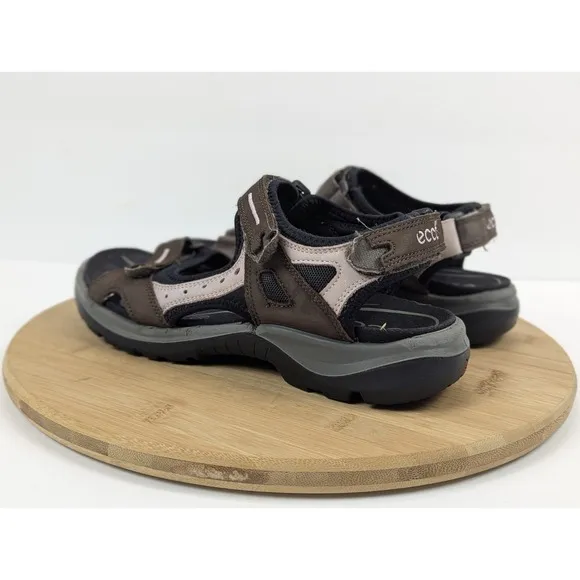 Ecco Yucatan Offroad Sandals Size 8.5 Womens Leather Open Toe Slingback EU 39