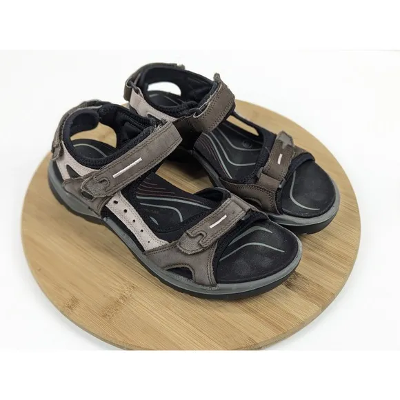 Ecco Yucatan Offroad Sandals Size 8.5 Womens Leather Open Toe Slingback EU 39