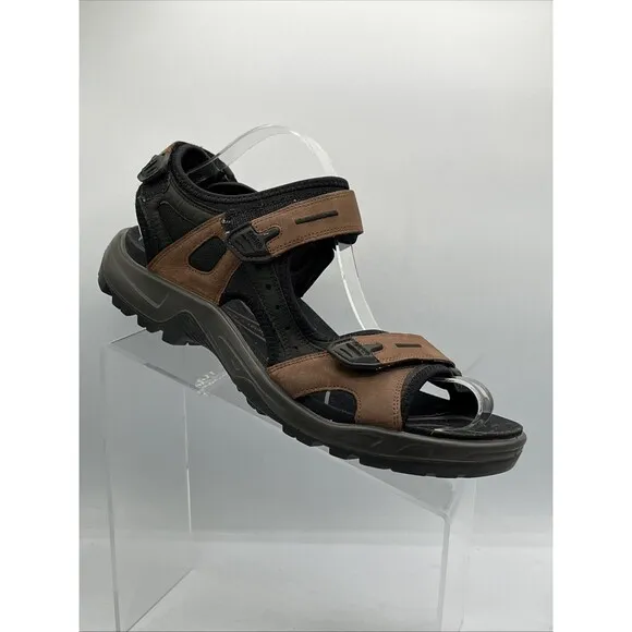 ECCO Yucatán Sandals Mens Size 43 (US 9-9.5) Black Brown Sport Hiking Shoes