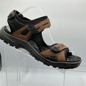 ECCO Yucatán Sandals Mens Size 43 (US 9-9.5) Black Brown Sport Hiking Shoes