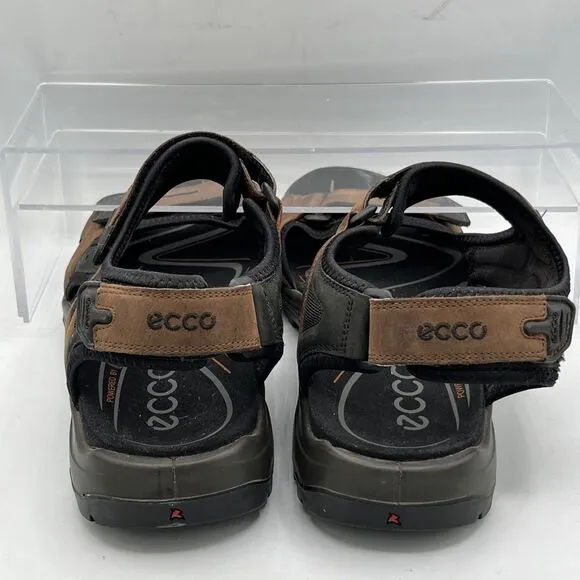 ECCO Yucatán Sandals Mens Size 43 (US 9-9.5) Black Brown Sport Hiking Shoes