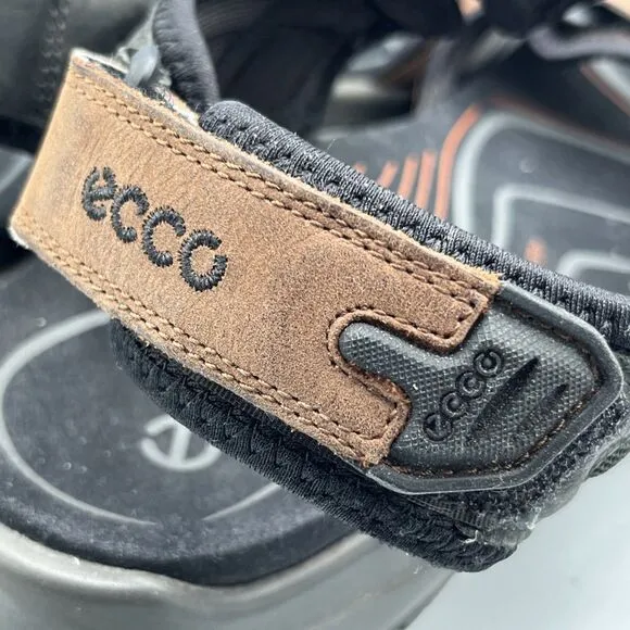 ECCO Yucatán Sandals Mens Size 43 (US 9-9.5) Black Brown Sport Hiking Shoes