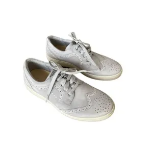 Ecco Mens Gray Wingtip Casual Hybrid Lace Up Golf Sneaker Shoes Size 43