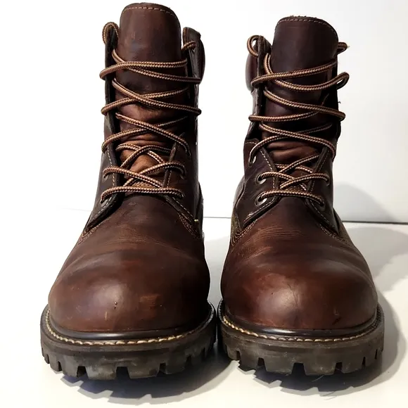 Eddie Bauer Leather Gore Tex Waterproof Boots Men's Size 12M LIKE NEW!!