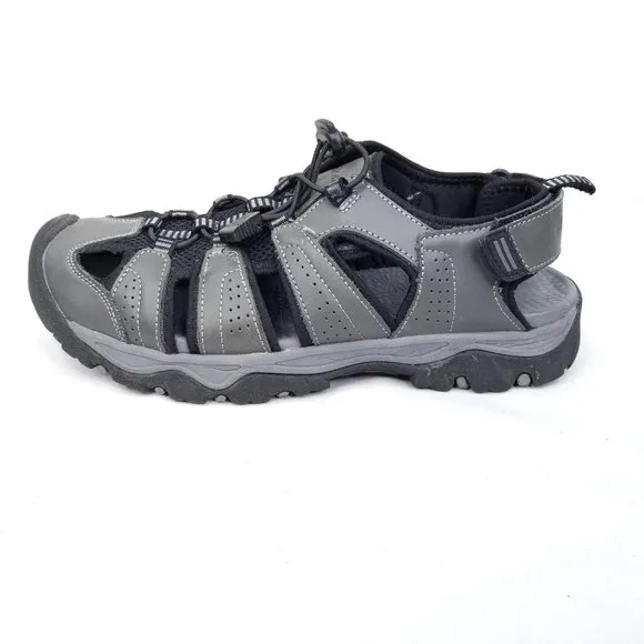 Eddie Bauer Sandals Mens 10m Leather Gray Cinch