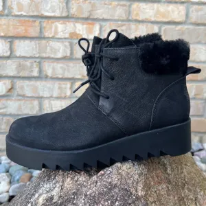EILEEN FISHER Kenille Genuine Shearling Trim Wedge Bootie