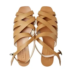 Either Or The Criss Cross Slide. Leather Sandals