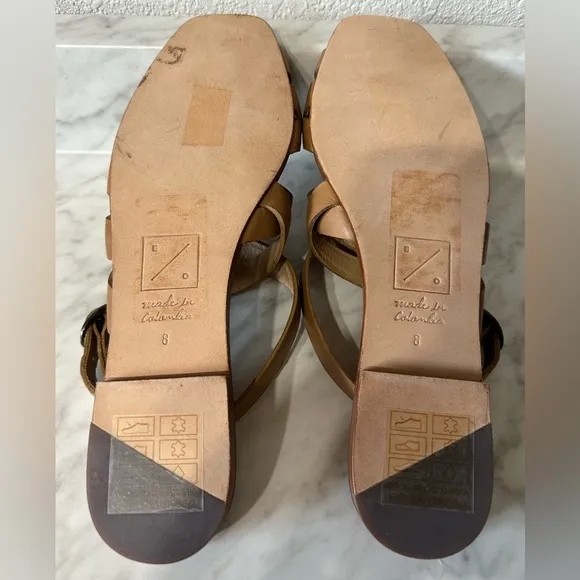 Either Or The Criss Cross Slide. Leather Sandals