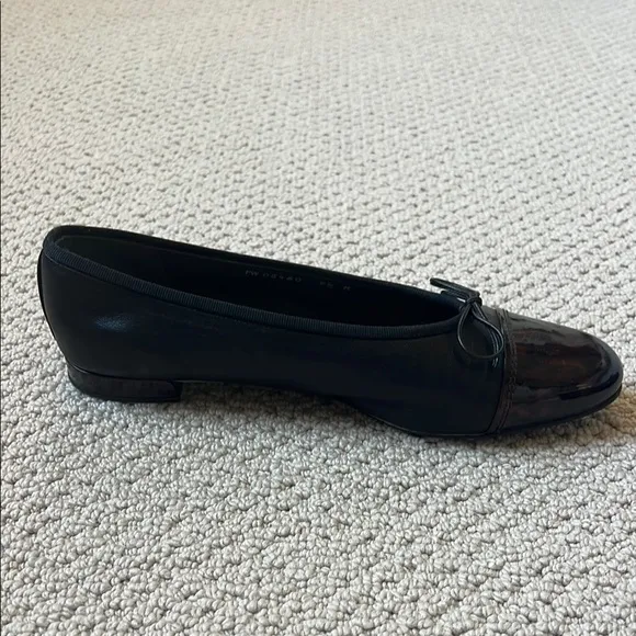 Elegant Black and Brown Stuart Weitzman Flats