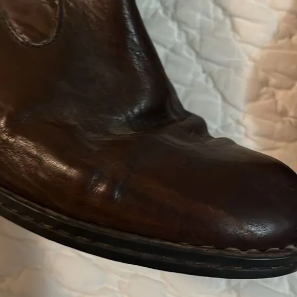 Elegant Brown Leather Women's Boots