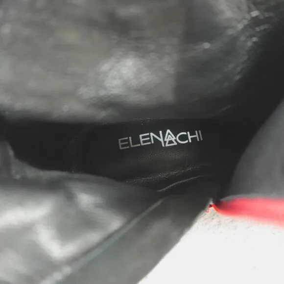 Elena Iachi Boots Suede Leather Ankle Low Western Buckle‎ Texan